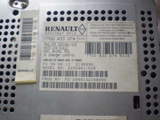 Nissan radio code from chassis number