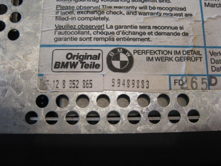 Bmw e36 business radio code #6