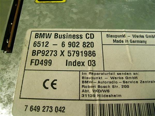 Blaupunkt bmw business cd code