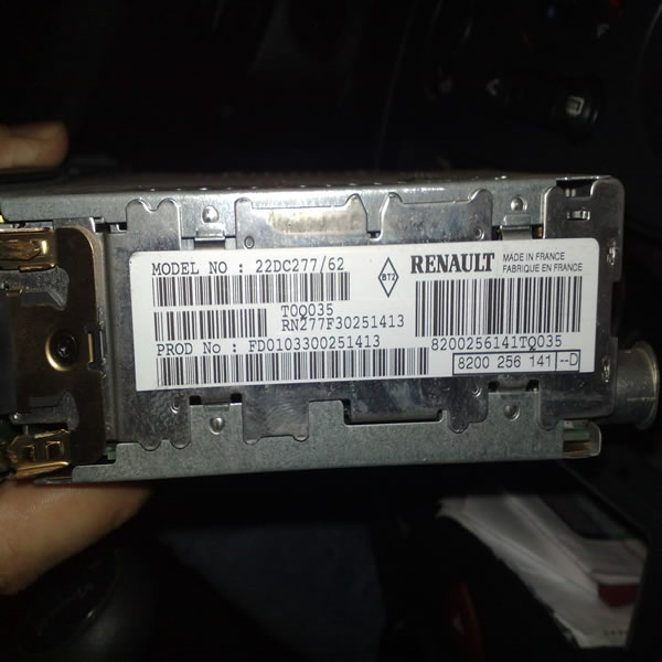 Renault Megane 2004 Radio Code