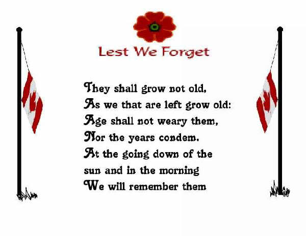 lest we forget canada remembrance day 2022