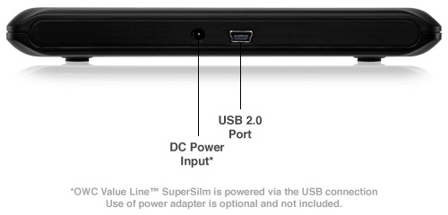 OWC SuperSlim External Drive Enclosure - Ports