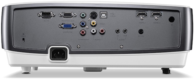 BenQ W1200 Full HD DLP Projector - Back