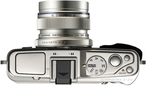 Olympus PEN E-P3 Micro Four Thirds Digital Camera - Top