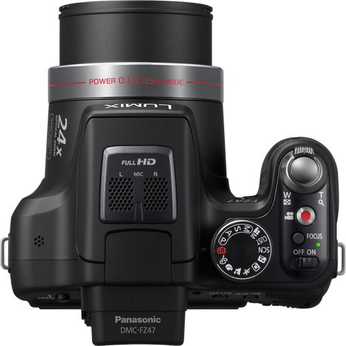 Panasonic DMC-FZ47 Lumix Digital Camera - top