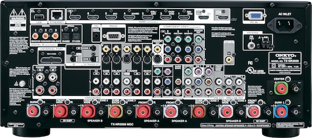 Onkyo TX-NR3009 A/V Receiver - Back