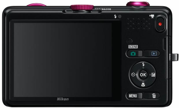 Nikon COOLPIX S1200pj Digital Camera with Built-in Projector - Back