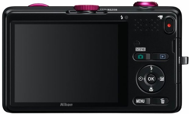 Nikon COOLPIX S1200pj Digital Camera with Built-in Projector - Back