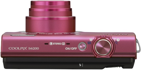 Nikon COOLPIX S6200 Digital Camera - Top