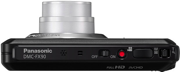 Panasonic DMC-FX90 Lumix Wi-Fi Digital Camera - Top