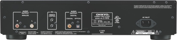 Onkyo C-7070 CD Player - Back