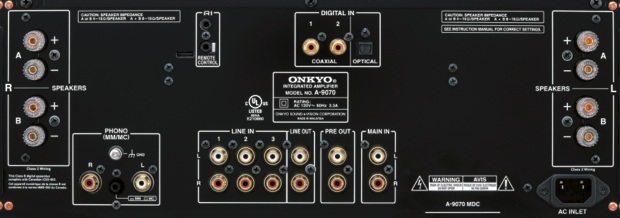 Onkyo A-9070 Integrated Stereo Amplifier - back