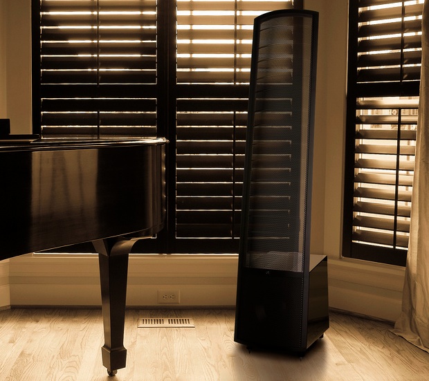 MartinLogan Montis Floor Standing Electrostatic Speaker in room