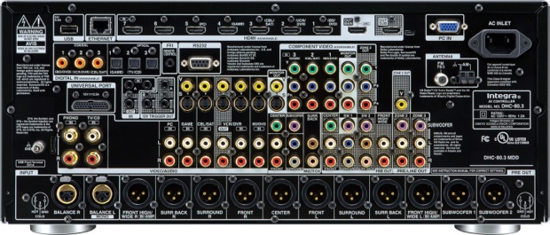 Integra DHC-80.3 THX-Ultra2 Plus Network AV Preamplifier/Processor - back