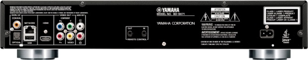 Yamaha BD-S671 Networked Blu-ray 3D Player - back