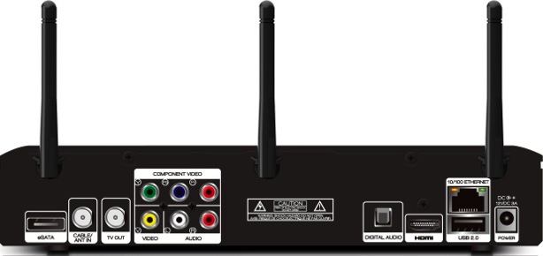 Channel Master TV CM-7400 DVR with VUDU - Back