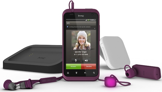 HTC Rhyme Smartphone - plum with accessories