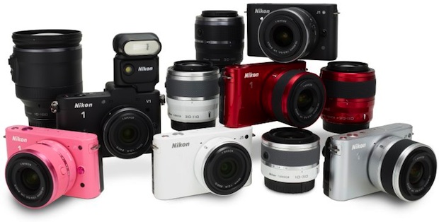 Nikon J1 Interchangeable Lens Digital Camera Colors and Lenses