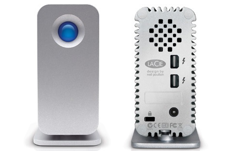 LaCie Little Big Disk Thunderbolt Series Hard Drive - Front and Back