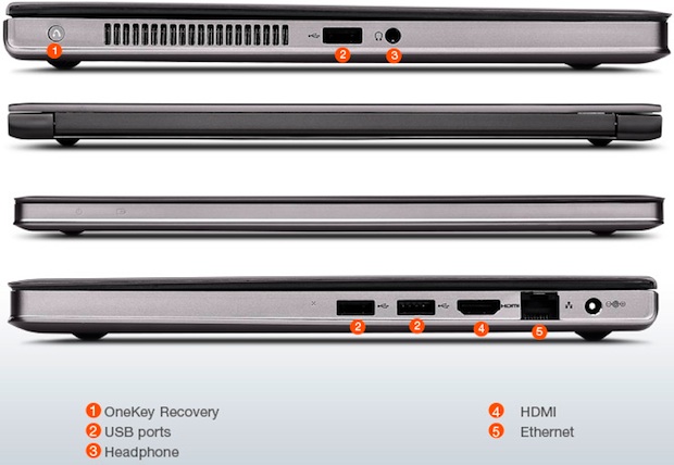 Lenovo IdeaPad U300 Laptop - Sides