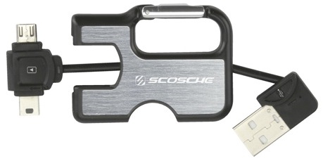 Scosche clipSYNC Keychain Micro or Mini USB Charging Cable