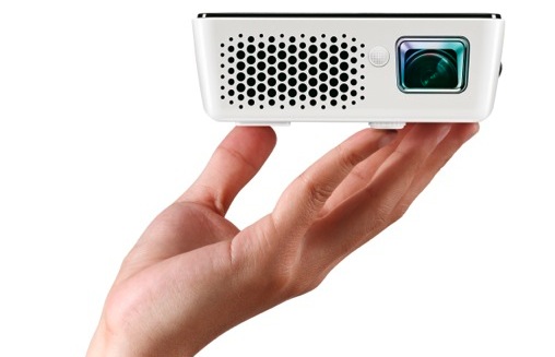 BenQ Joybee GP2 Mini Projector in hand