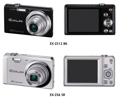 Casio EX-ZS12, EX-ZS6 Exilim Digital Cameras