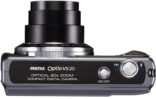 Pentax Optio VS20 Digital Camera - Top