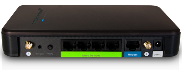 Amped Wireless R10000G Wireless-N Router - back