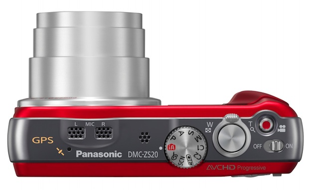 Panasonic LUMIX DMC-ZS20 and Digital Camera - top