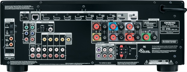 Onkyo TX-NR616 THX-Certified 7.2-Channel Network Receiver - Back