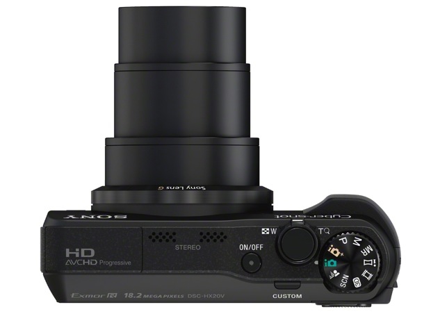 Sony DSC-HX20V Cyber-shot Digital Camera - Top