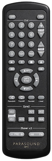 Parasound Zcd CD + MP3 Player - remote control
