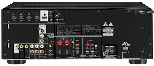 Pioneer VSX-522 A/V Receiver - Back