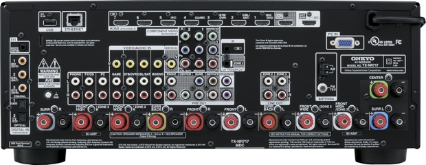 Onkyo TX-NR717 A/V Receiver - back