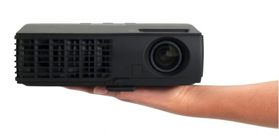 InFocus IN1120 Series Mobile Projector in hand