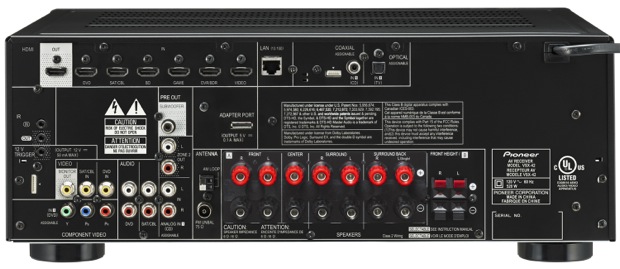 Pioneer Elite VSX-42 and A/V Receiver - back