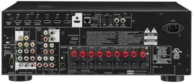 Pioneer Elite VSX-60 A/V Receiver - back