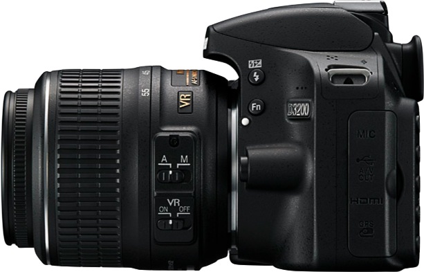 Nikon D3200 Digital SLR Camera - side left