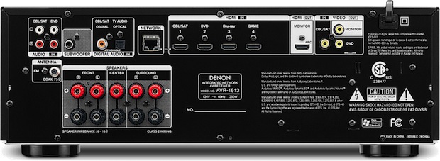 Denon AVR-1613 5.1-Channel A/V Receiver - bak