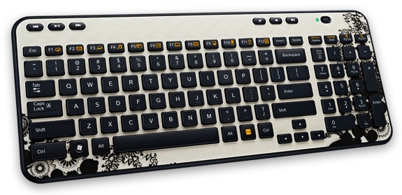 Logitech Global Graffiti Collection Wireless K360 Keyboard - Gears