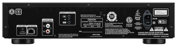 Denon DBT-1713UD Universal Blu-ray Player - Back