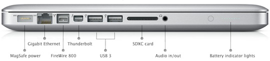 Apple MacBook Pro 13-inch - Ports