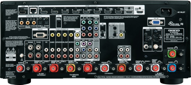 Onkyo TX-NR1010 A/V Receiver - back