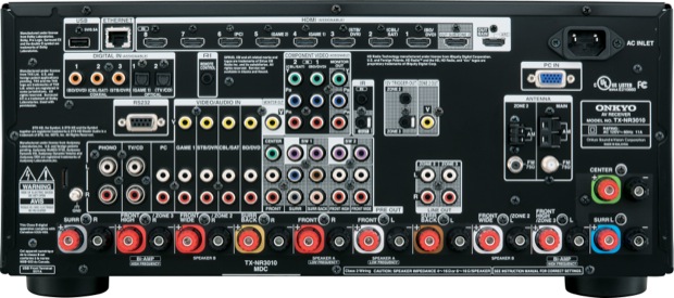 Onkyo TX-NR3010 A/V Receiver - back