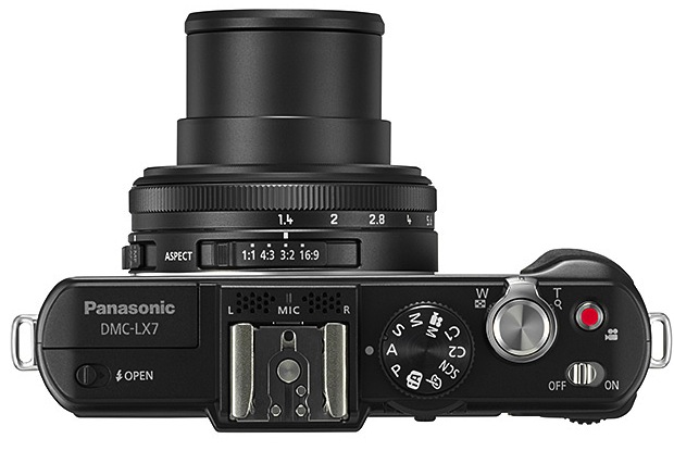 Panasonic DMC-LX7 Lumix Digital Camera - Top