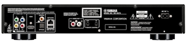 Yamaha BD-S673 Blu-ray 3D Player - Back