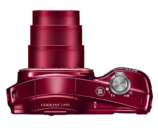 Nikon COOLPIX L610 Digital Camera - Top Red