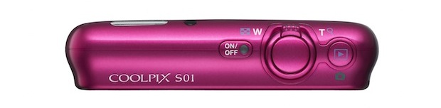 Nikon COOLPIX S01 Digital Camera - Top Pink