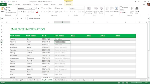 Microsoft Excel 2013